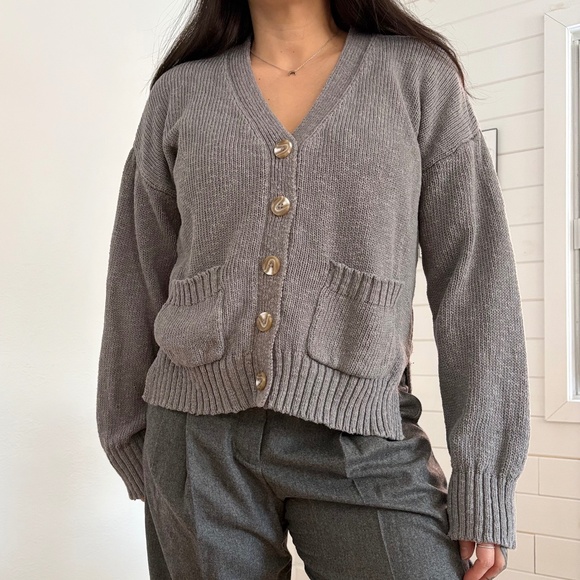 Quince Sweaters - Quince linen blend relaxed cardigan